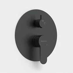 Душевой комплект BERGES NARDIS 2R BLACK с внутренней частью, черный матовый