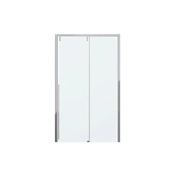 Душевая дверь в нишу Bravat Slimline 120x195см BD120.4105A профиль хром, стекло прозрачное