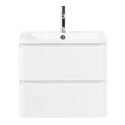 Тумба с раковиной BelBagno Albano 60 ALBANO-600-2C-SO-BL белая глянцевая