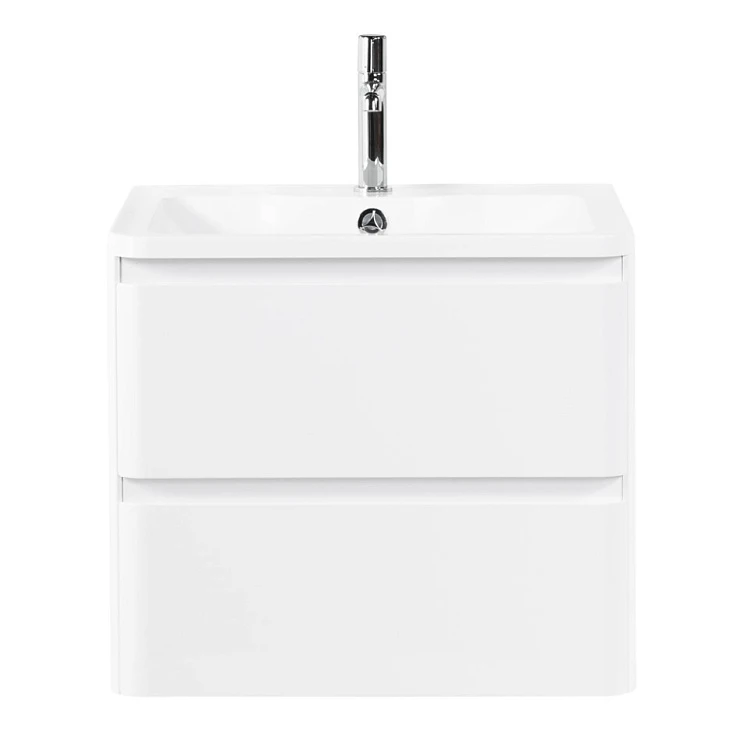 Тумба с раковиной BelBagno Albano 60 ALBANO-600-2C-SO-BL белая глянцевая
