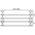 Полотенцедержатель Art&Max Antic Crystal AM-E-2648SJ-Cr хром 