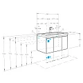 Тумба с раковиной Aquaton Шерилл 85 белая