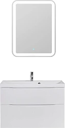 Тумба с раковиной BelBagno Marino 90 белая глянцевая