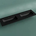 Раковина двойная встраиваемая Ceramica Nova Grace 160 см CN7023MB черная матовая