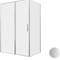 Душевой уголок Allen Brau Priority 140x90см 3.31035.BA+3.31044.BA профиль серебро, стекло прозрачное