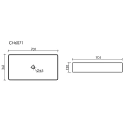 Раковина накладная Ceramica Nova Element CN6071 белая глянец