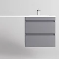 Тумба с раковиной Style Line Даллас ЛЕОН 120 правая, серый матовый