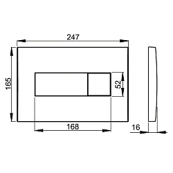 Кнопка смыва AlcaPlast M370 белая глянцевая