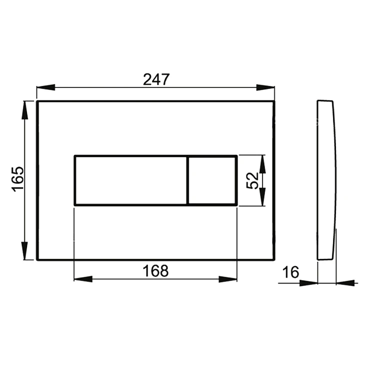 Кнопка смыва AlcaPlast M370 белая глянцевая
