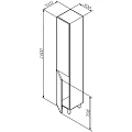 Шкаф-пенал AM.PM Gem 30см M90CSL0306WG белый глянцевый