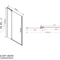Душевая дверь в нишу Vincea Extra 80-90см VDP-1E8090CL стекло прозрачное, профиль хром