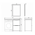 Тумба с раковиной Comforty Лозанна-120 00-00009517 белая, с антрацитовой столешницей