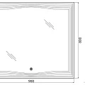 Зеркало BelBagno 90 SPC-LNS-900-800-LED-TCH с подсветкой