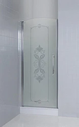 Душевая дверь в нишу Cezares 80см GIUBILEO-80-CP-Cr-L профиль хром, стекло матовое с узором