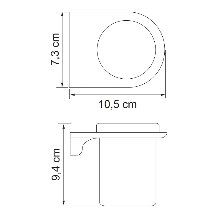 Стакан Wasserkraft Kammel K-8328W белый 