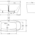 Акриловая ванна BelBagno 170x78x60 BB72-170 белая глянцевая
