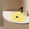 Раковина накладная ABBER Glas AK2301Y желтая