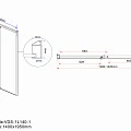Душевая дверь в нишу Vincea Lugano 140см VDS-1L140CL-1 профиль хром, стекло прозрачное
