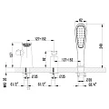 Смеситель на борт ванны Lemark Melange LM4945CW хром / белый