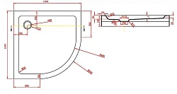 Душевой поддон Bravat Type-R2 100x100см P210 белый