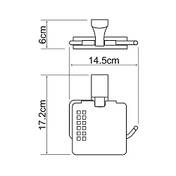 Держатель туалетной бумаги Wasserkraft Exter K-5225 бронза