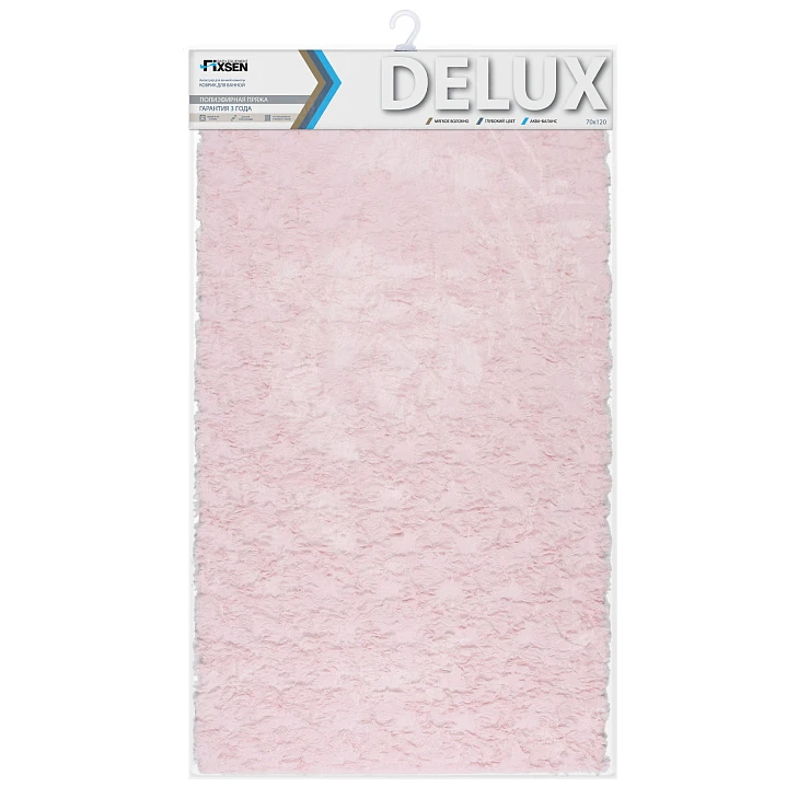 Коврик для ванной Fixsen DELUX FX-9040B розовый 70х120