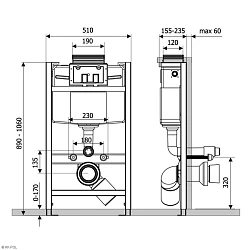 Инсталляция для унитаза KKPol Professional ZSP/M430/0.1/K