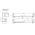 Душевая дверь в нишу Vegas Glass 105см ZP NOVO 105 02М 10 профиль черный матовый, стекло сатин