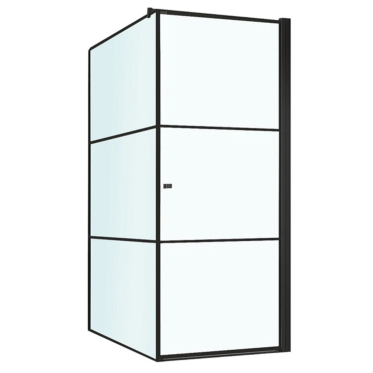 Душевой уголок Berges Dark 90x90см 061020R профиль черный, стекло прозрачное