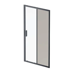 Дверь душевая в нишу AM.PM Gem 110см W90G-110-1-195BG профиль черный, стекло прозрачное/тонированное