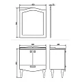 Тумба с раковиной Comforty Монако 80-1 00004136578CF белая глянцевая