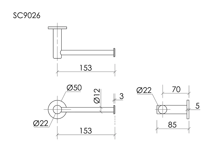 Держатель туалетной бумаги Sancos Base SC9026CH хром