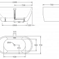 Акриловая ванна BelBagno 150x75x57 BB70-150 белая глянцевая