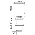 Донный клапан для раковины Wasserkraft Abens A164 черный / золото