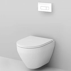 Инсталляция с унитазом и клавишей AM.PM Spirit 2.0 IS48001.701700 белый, синий