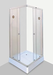 Душевой уголок Golden Frog 90x90см SRGF-094Р (90) с поддоном, профиль хром, стекло рифленое