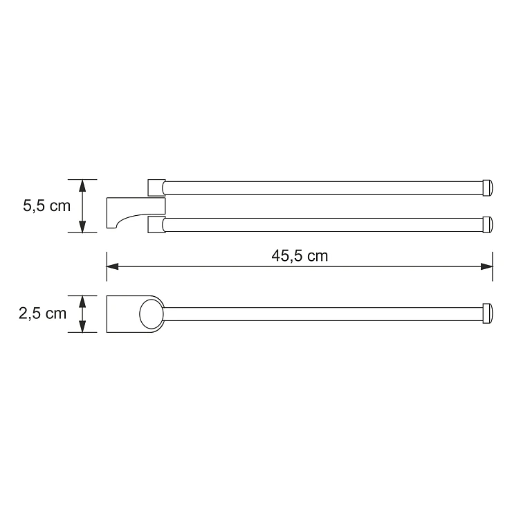 Полотенцедержатель Wasserkraft Kammel K-8331 хром