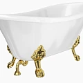 Акриловая ванна Artemis Ottovia 150x75 1.05.407.005.01.3.28 белая глянцевая, ножки золото