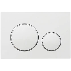 Кнопка смыва Veconi Flush V10 FLV10-WC белый матовый кайма - хром