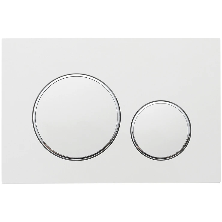 Кнопка смыва Veconi Flush V10 FLV10-WC белый матовый кайма - хром