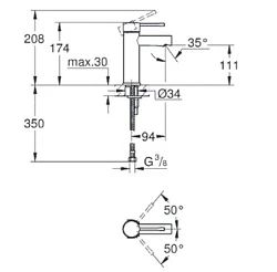 Смеситель для раковины Grohe Essence 34294001 хром
