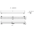 Душевой лоток Berges Super Slim 100 090055 хром матовый