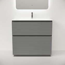 Тумба под раковину Sancos Folk Floor 90 FL90FES напольная, Ergraut soft