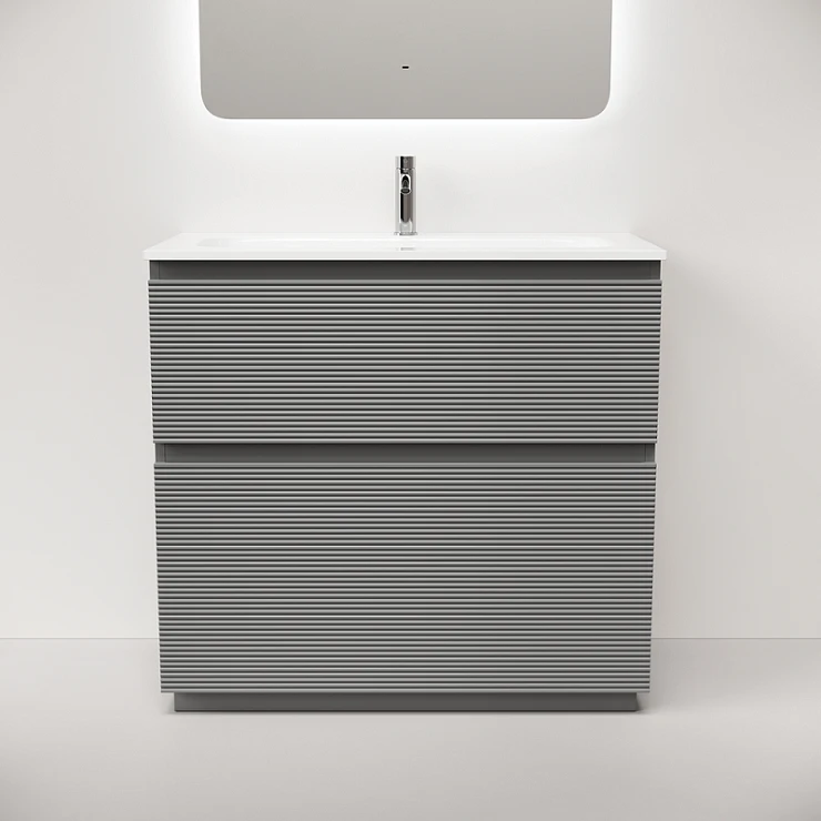 Тумба под раковину Sancos Folk Floor 90 FL90FES напольная, Ergraut soft