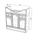 Тумба под раковину SanStar Sharmel 80 69.1-1.5.1. белая