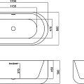 Акриловая ванна Black & White Swan SB109 Black 170x80см 109SBBL черная глянцевая