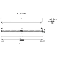 Душевой лоток Berges Super Slim 80 092054 золото глянец