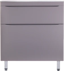 Тумба с раковиной Style Line Бергамо мини 80 напольная, антискрейч серый матовый