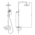 Душевая стойка Lemark Bronx LM3762GM графит