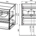 Тумба с раковиной Style Line Даллас 115 левая, белый глянец